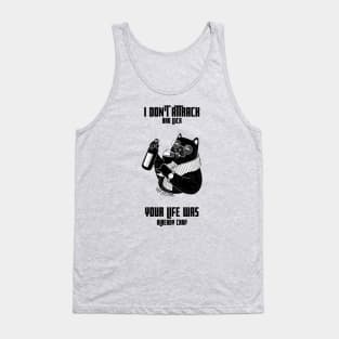 Sarcastic Black Cat “I Dont Attrack Bad Luck, Your Life Was Already Crap” Tank Top